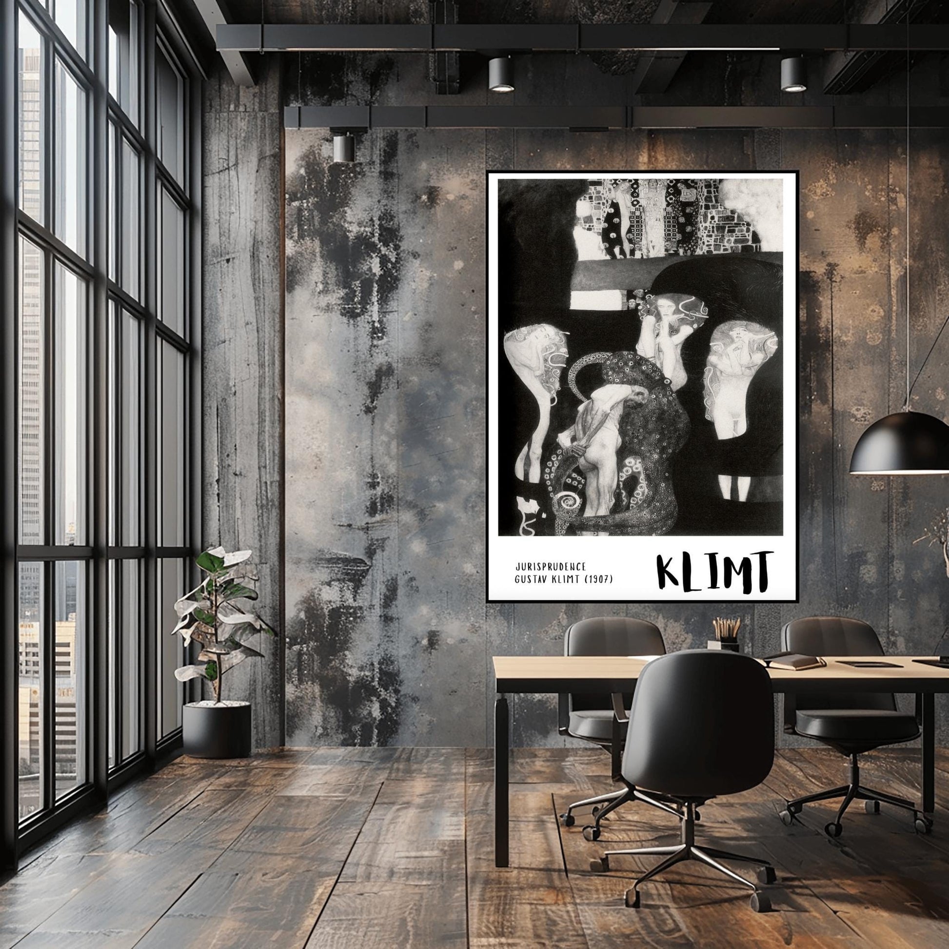 Gustav Klimt Jurisprudence Print ‚Äì Dark Academia Wall Art (view 2)
