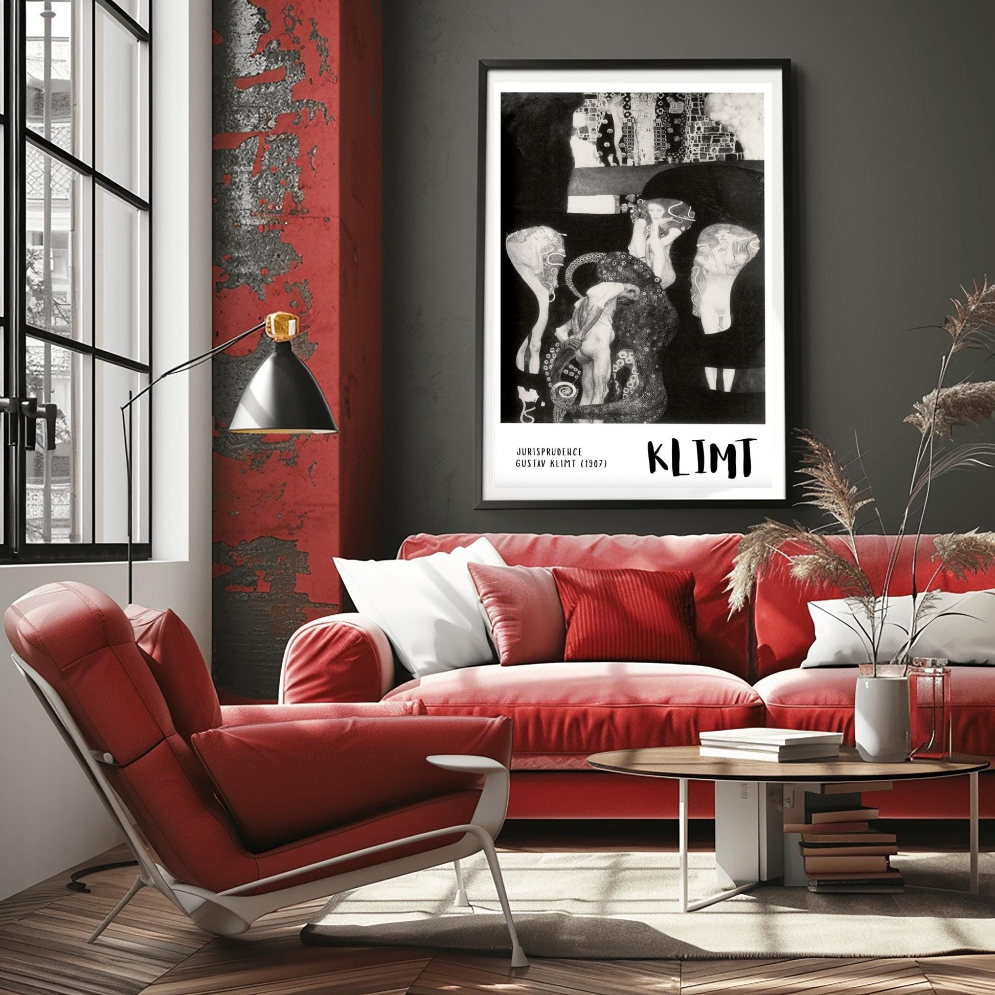 Gustav Klimt Jurisprudence Print ‚Äì Dark Academia Wall Art (view 3)