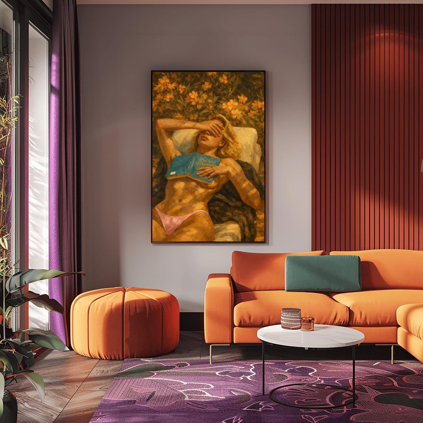 Sun-Drenched Gorgeous Woman Painting ‚Äì Romantic Oil Print (view 3)