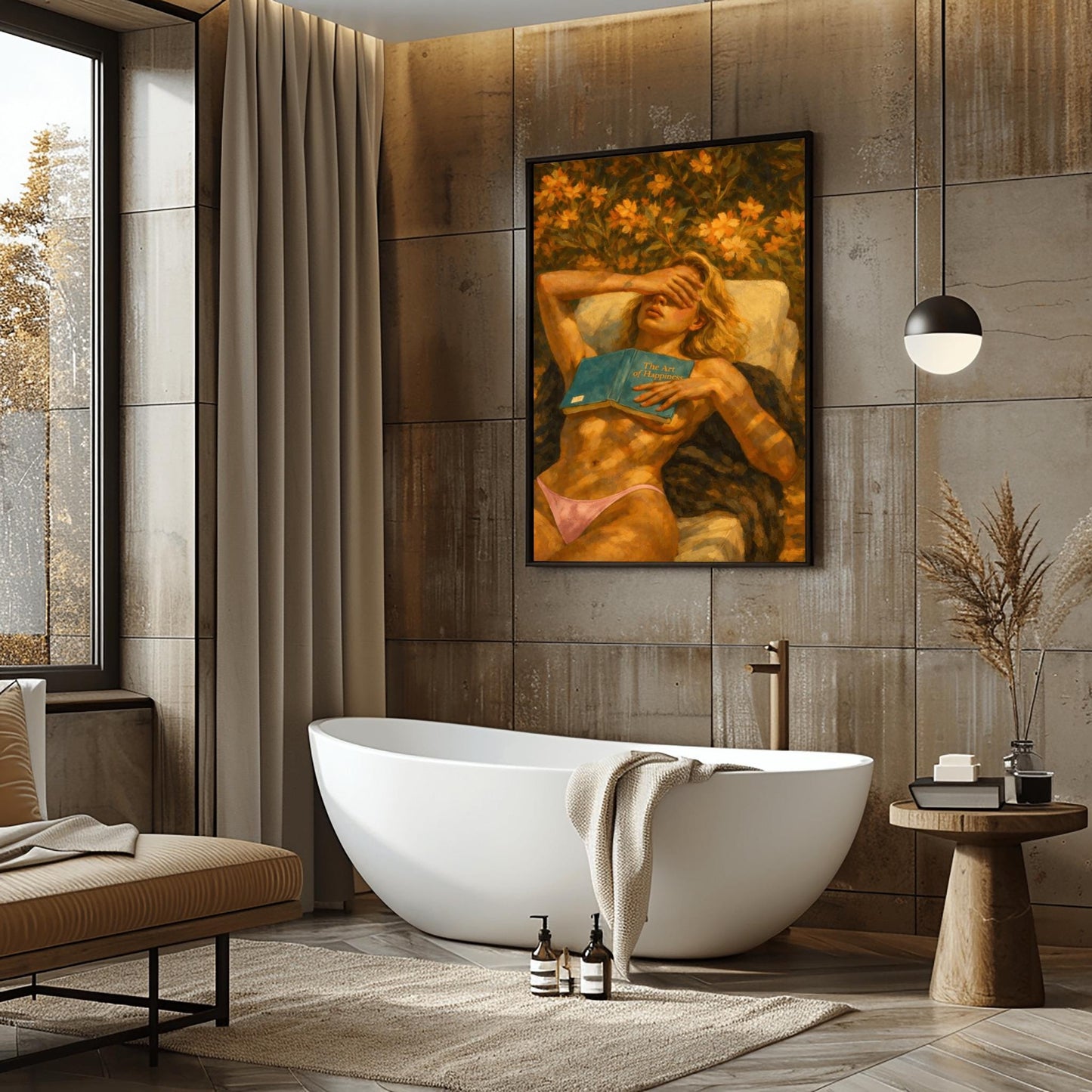 Sun-Drenched Gorgeous Woman Painting ‚Äì Romantic Oil Print (view 4)