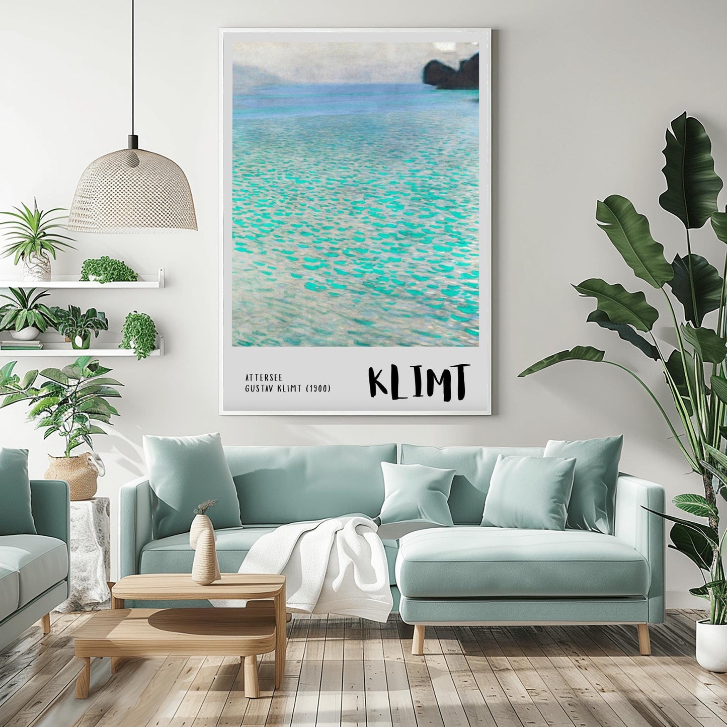 Gustav Klimt Attersee Print ‚Äì Minimalist Water Landscape (main image)