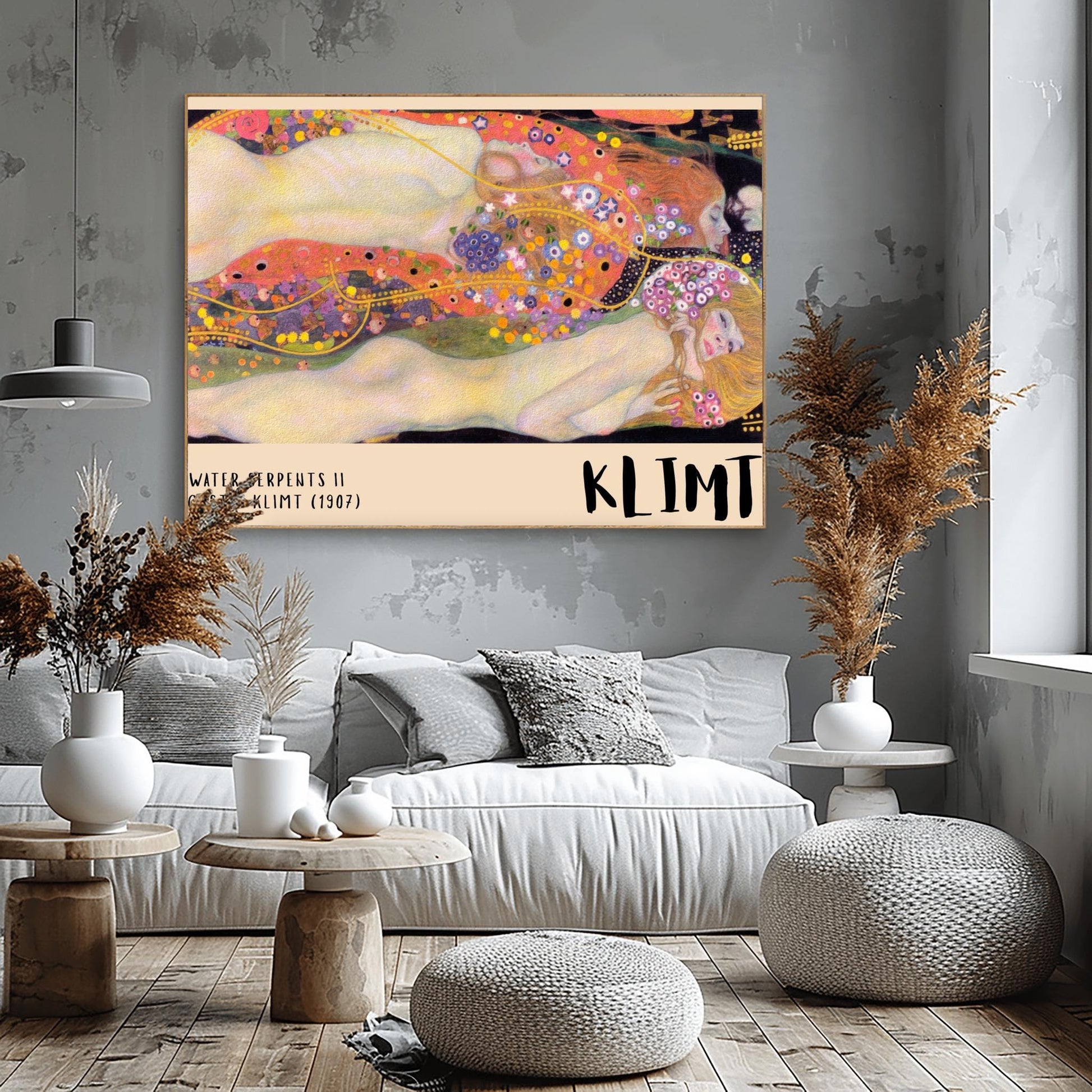 Gustav Klimt Water Serpents II Print ‚Äì Horizontal Symbolist Art (view 3)