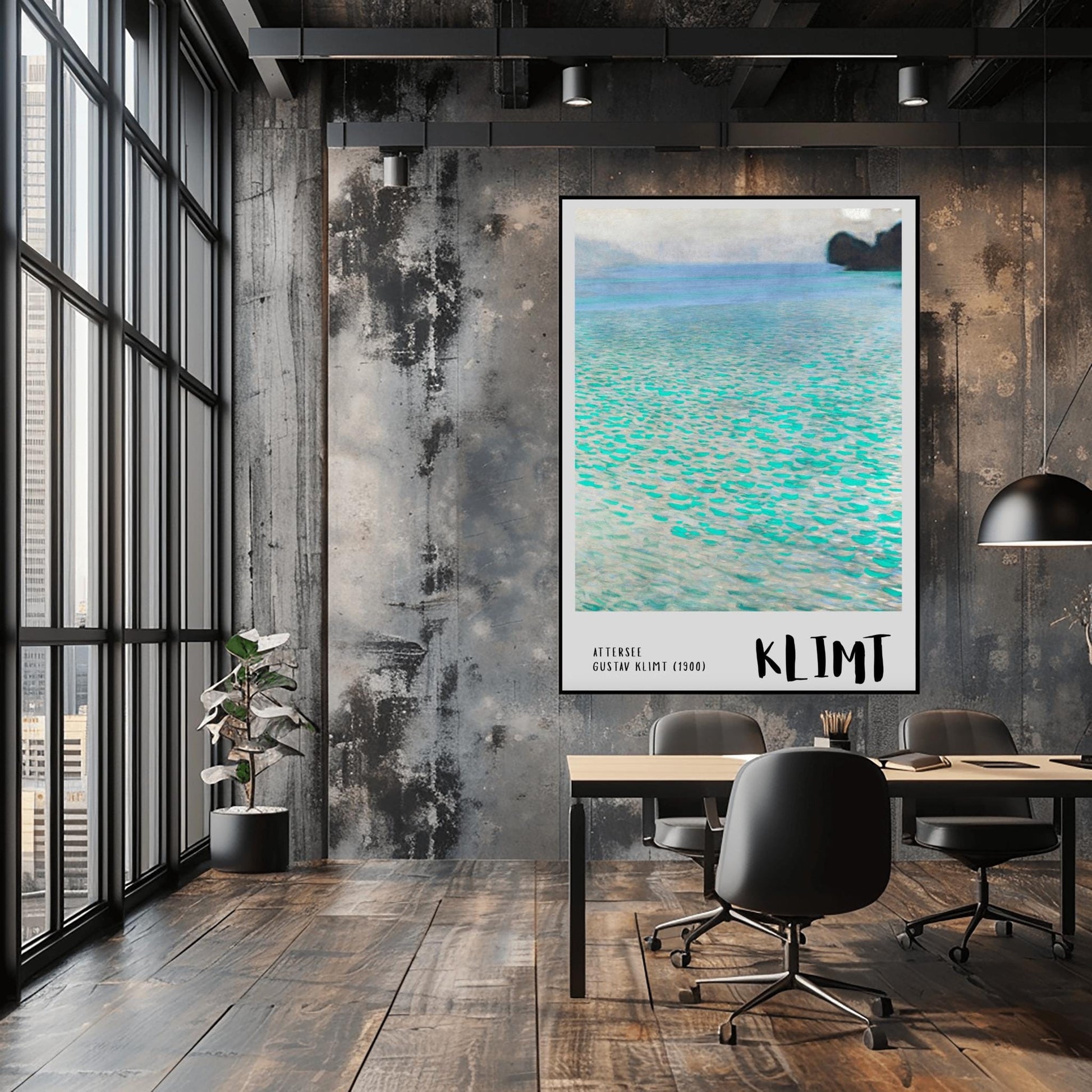 Gustav Klimt Attersee Print ‚Äì Minimalist Water Landscape (view 3)