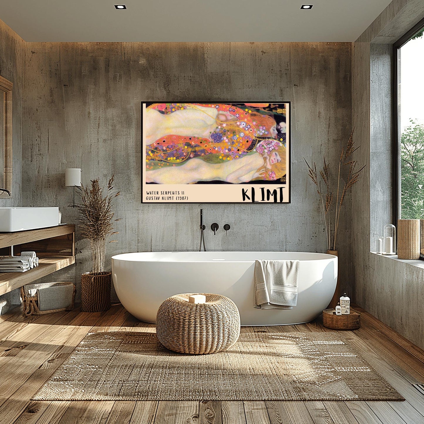 Gustav Klimt Water Serpents II Print ‚Äì Horizontal Symbolist Art (view 5)