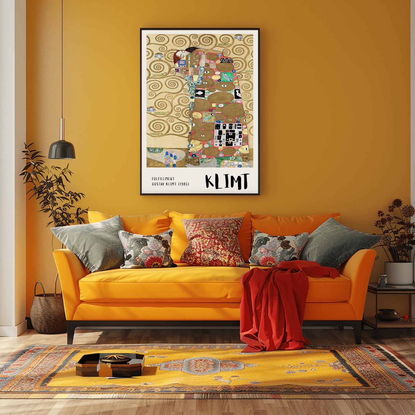 Gustav Klimt Fulfillment Print ‚Äì The Embrace Canvas (view 2)