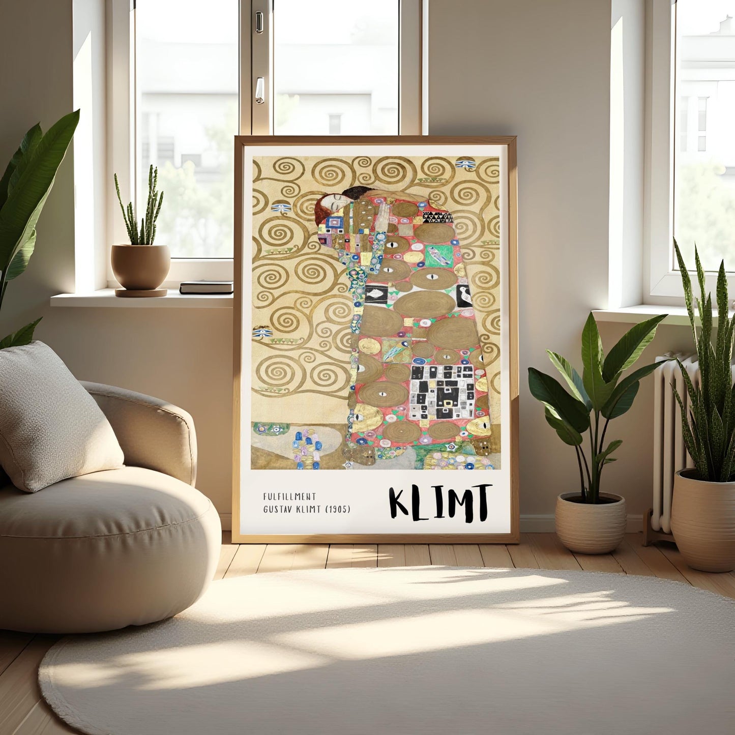Gustav Klimt Fulfillment Print ‚Äì The Embrace Canvas (view 7)