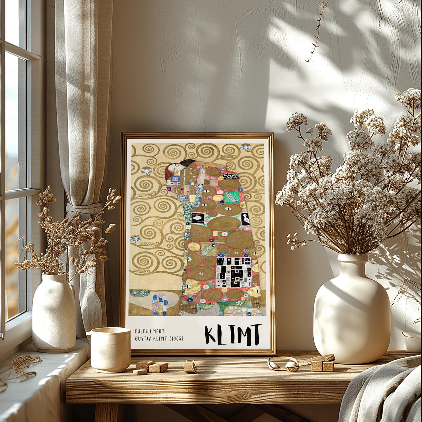 Gustav Klimt Fulfillment Print ‚Äì The Embrace Canvas (view 8)