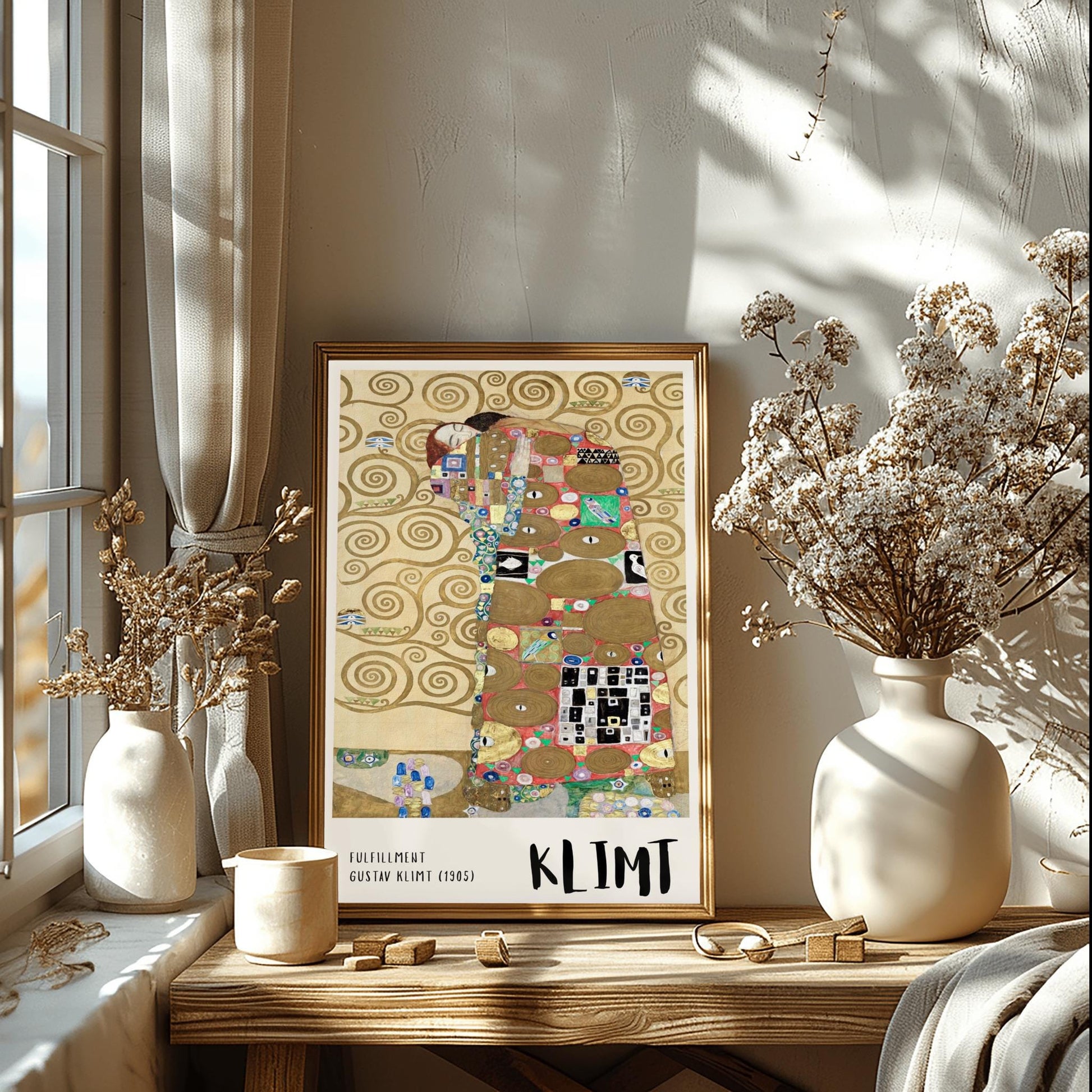 Gustav Klimt Fulfillment Print ‚Äì The Embrace Canvas (view 8)