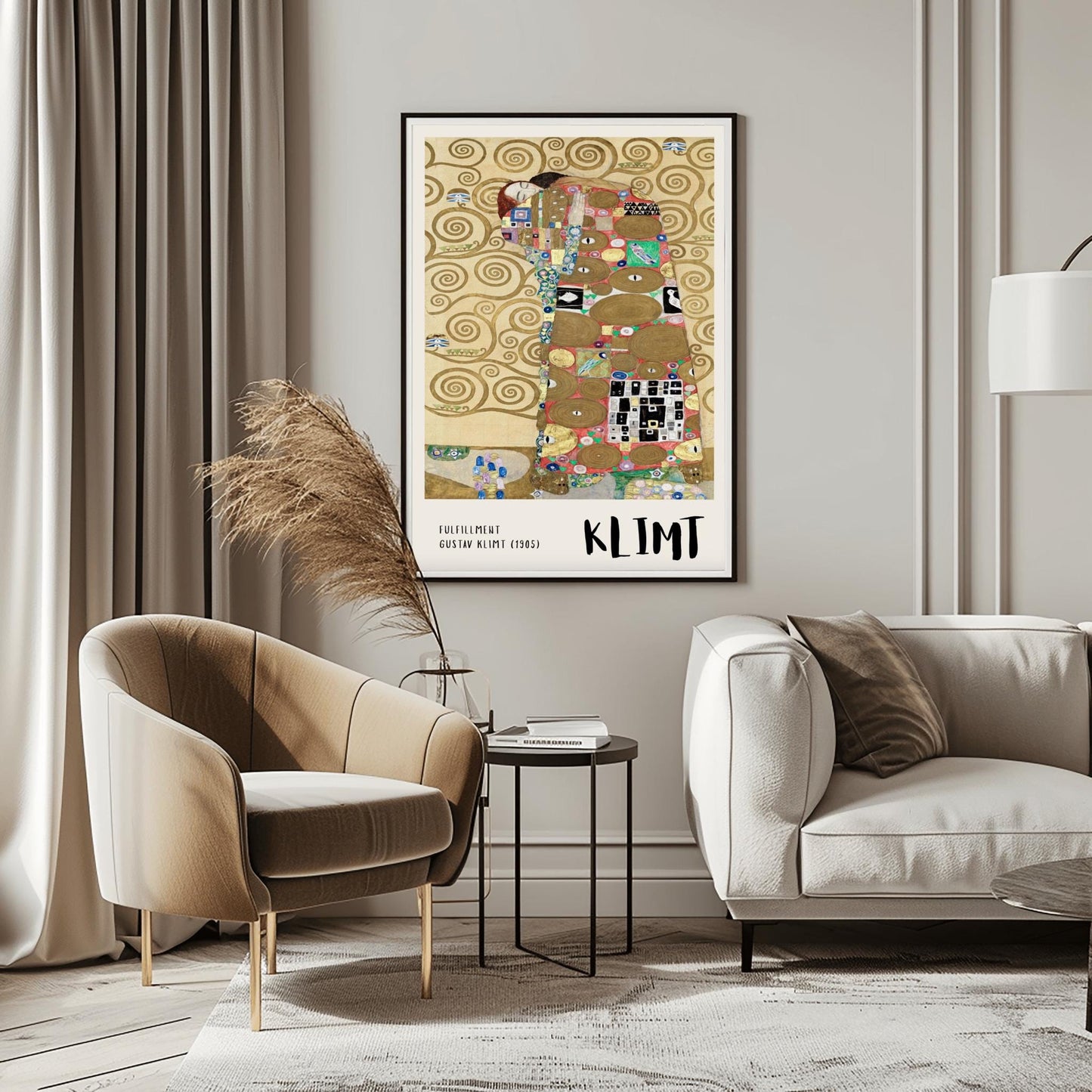 Gustav Klimt Fulfillment Print ‚Äì The Embrace Canvas (view 9)