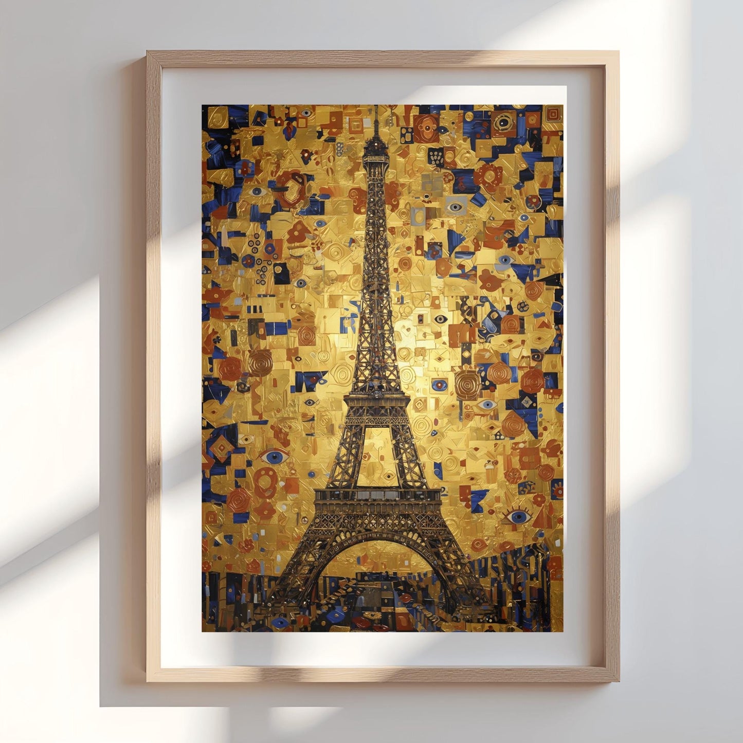Gustav Klimt Eiffel Tower Inspiration Print ‚Äì Gold Paris Wall Art (view 8)