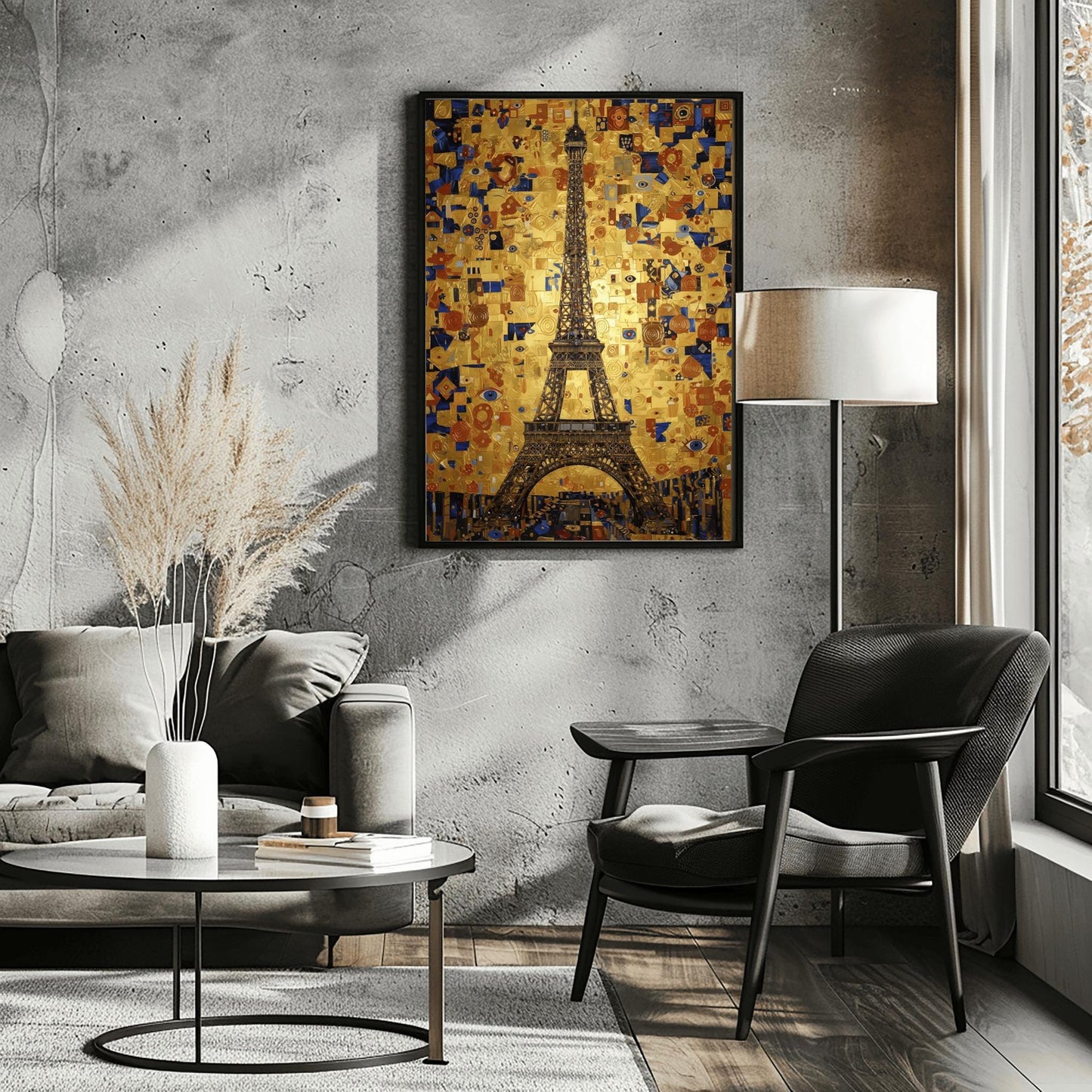 Gustav Klimt Eiffel Tower Inspiration Print ‚Äì Gold Paris Wall Art (view 10)