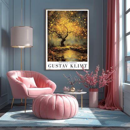Gustav Klimt Golden Tree of Life Exhibition Poster ‚Äì Gold Mystical Tree Print (main image)