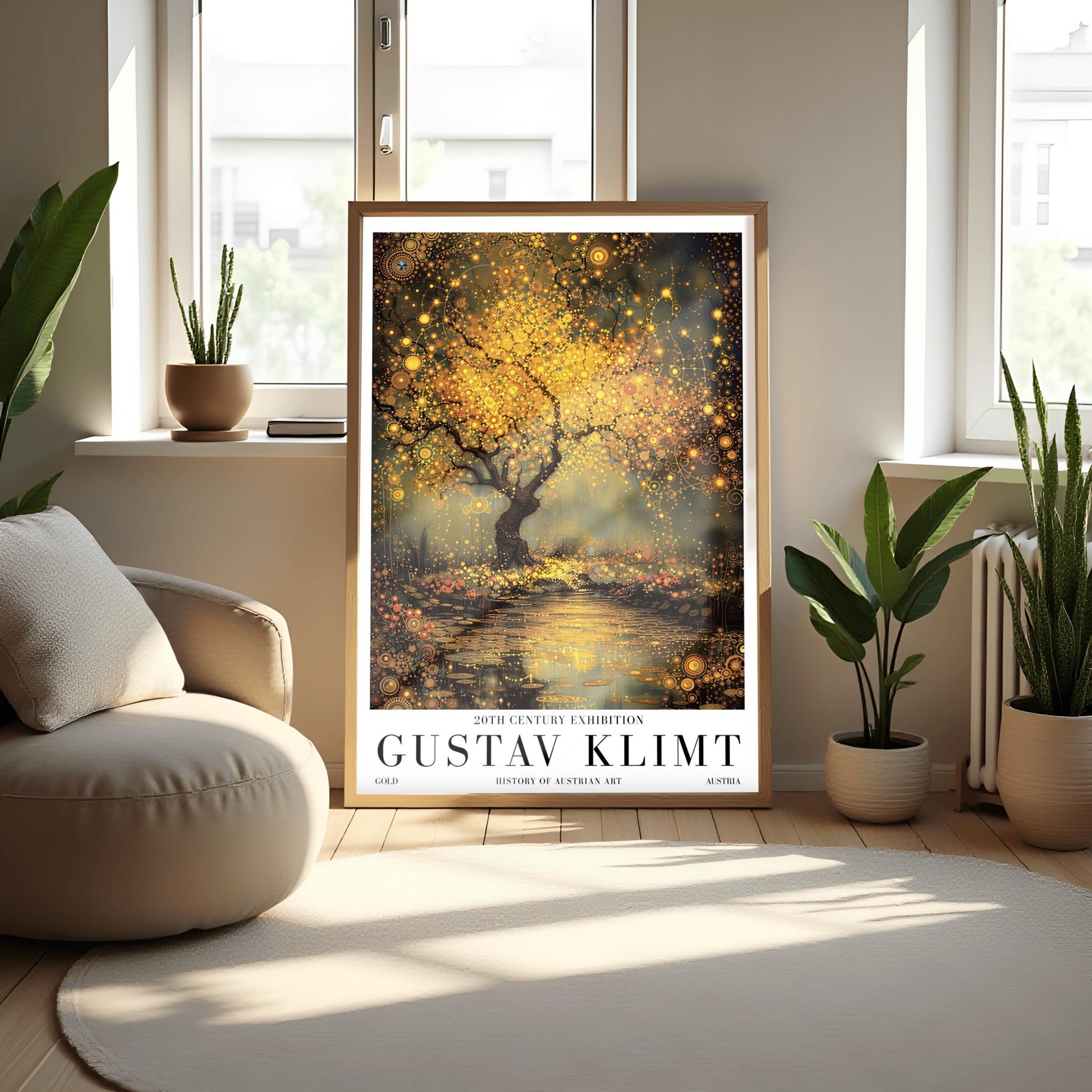 Gustav Klimt Golden Tree of Life Exhibition Poster ‚Äì Gold Mystical Tree Print (view 6)