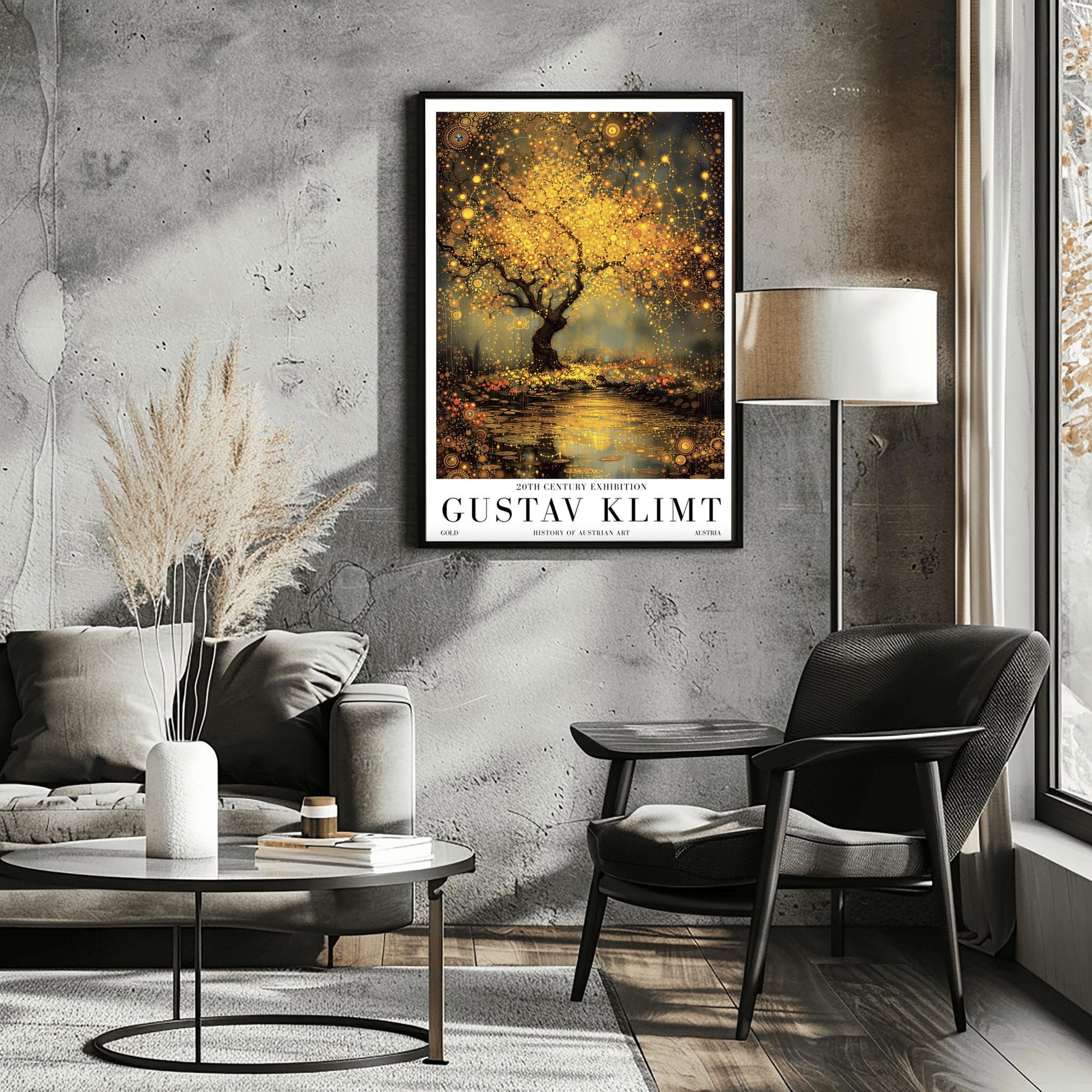 Gustav Klimt Golden Tree of Life Exhibition Poster ‚Äì Gold Mystical Tree Print (view 9)