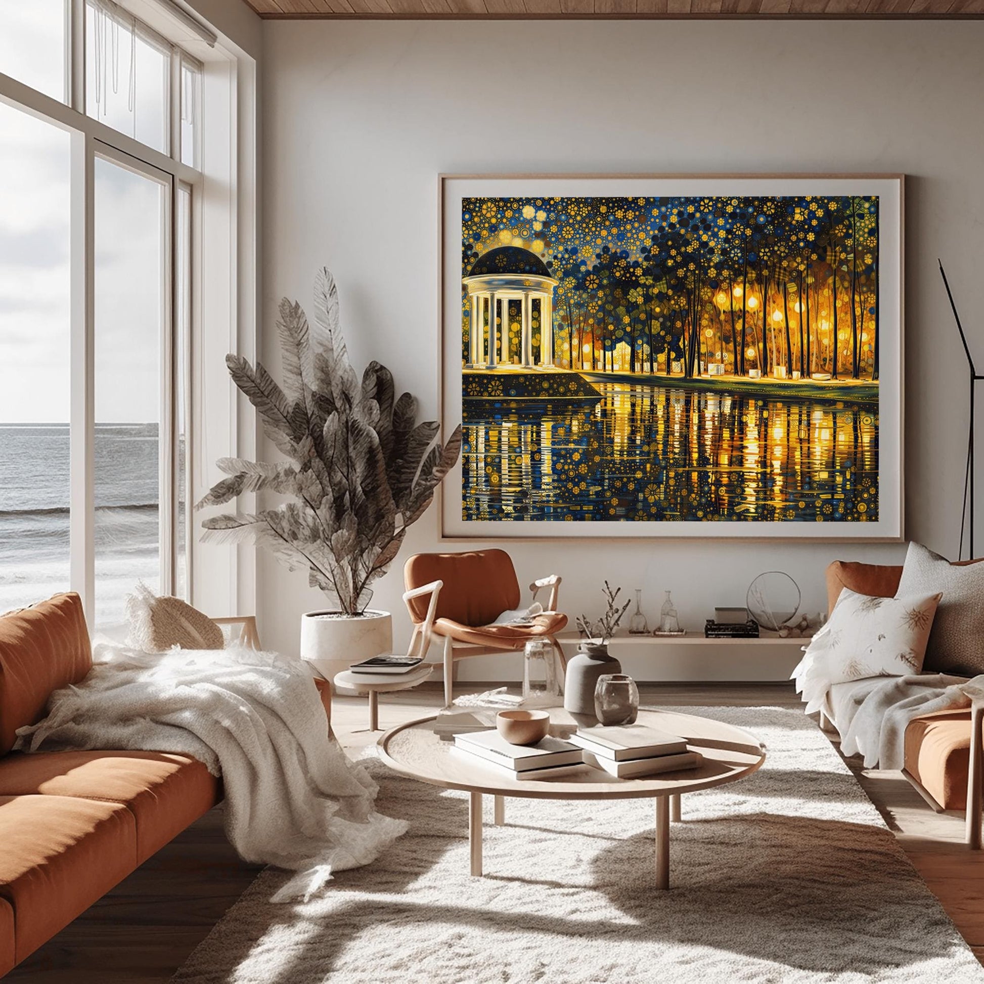 Gustav Klimt Inspired Pavilion Print ‚Äì Golden Gazebo Art (view 3)