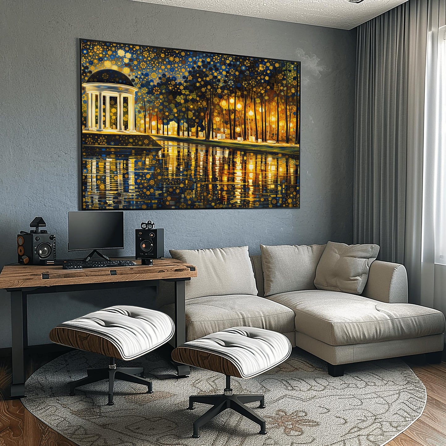 Gustav Klimt Inspired Pavilion Print ‚Äì Golden Gazebo Art (view 5)