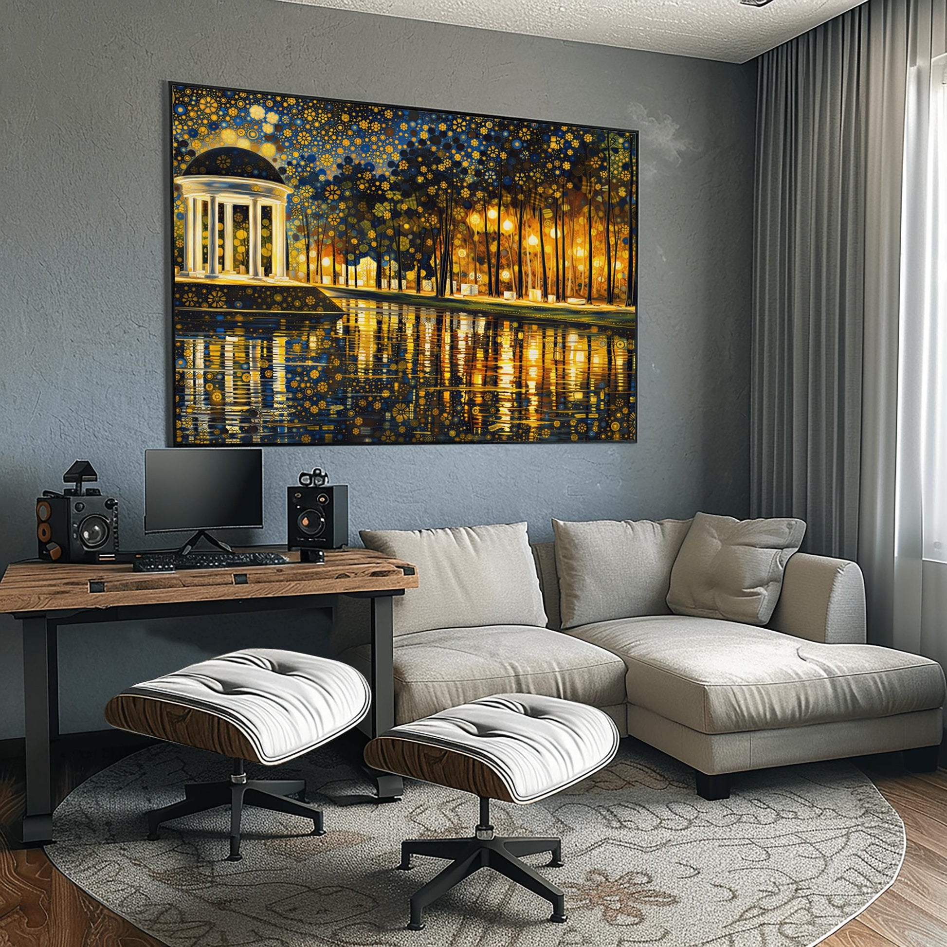 Gustav Klimt Inspired Pavilion Print ‚Äì Golden Gazebo Art (view 5)