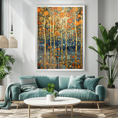 Gustav Klimt Inspired Forest Art ‚Äì Golden Birch Trees Print (view 8)