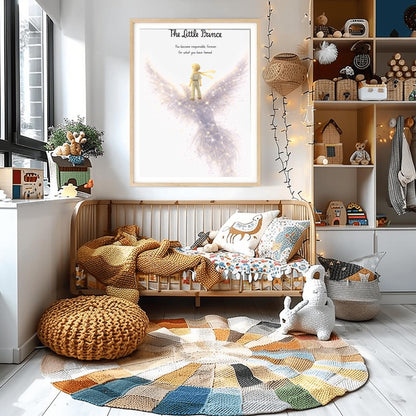 The Little Prince Phoenix Art Print - Le Petit Prince Responsibility Quote - Starry Bird Constellation Poster - Nursery Wall Decor