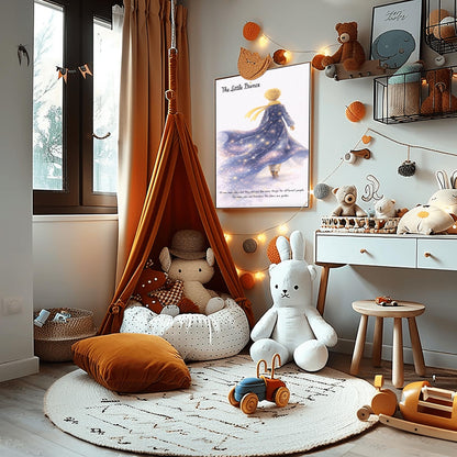 The Little Prince Galaxy Cloak Art - Le Petit Prince Universe Poster - "All Men Have Stars" Quote Print - Celestial Nursery Wall Decor