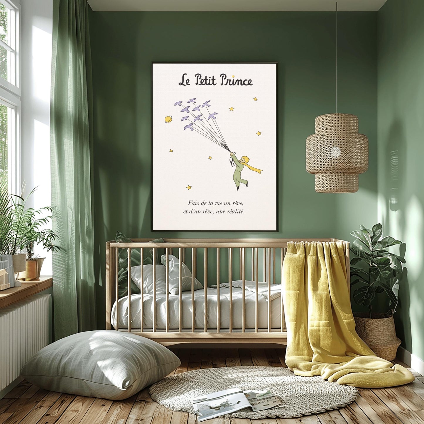 The Little Prince Le Petit Prince Bird Flight Art - The Little Prince Flying with Birds Poster