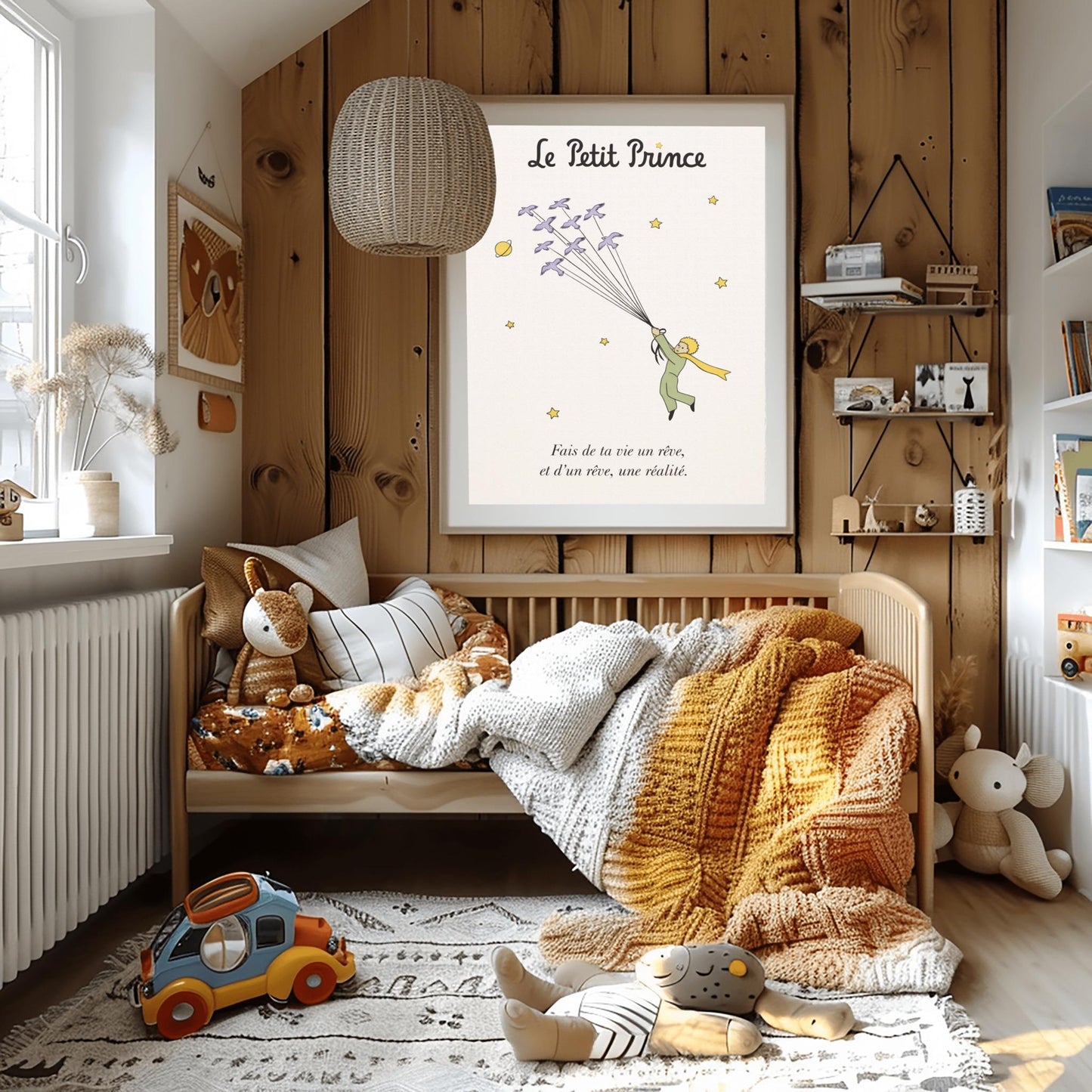 The Little Prince Le Petit Prince Bird Flight Art - The Little Prince Flying with Birds Poster