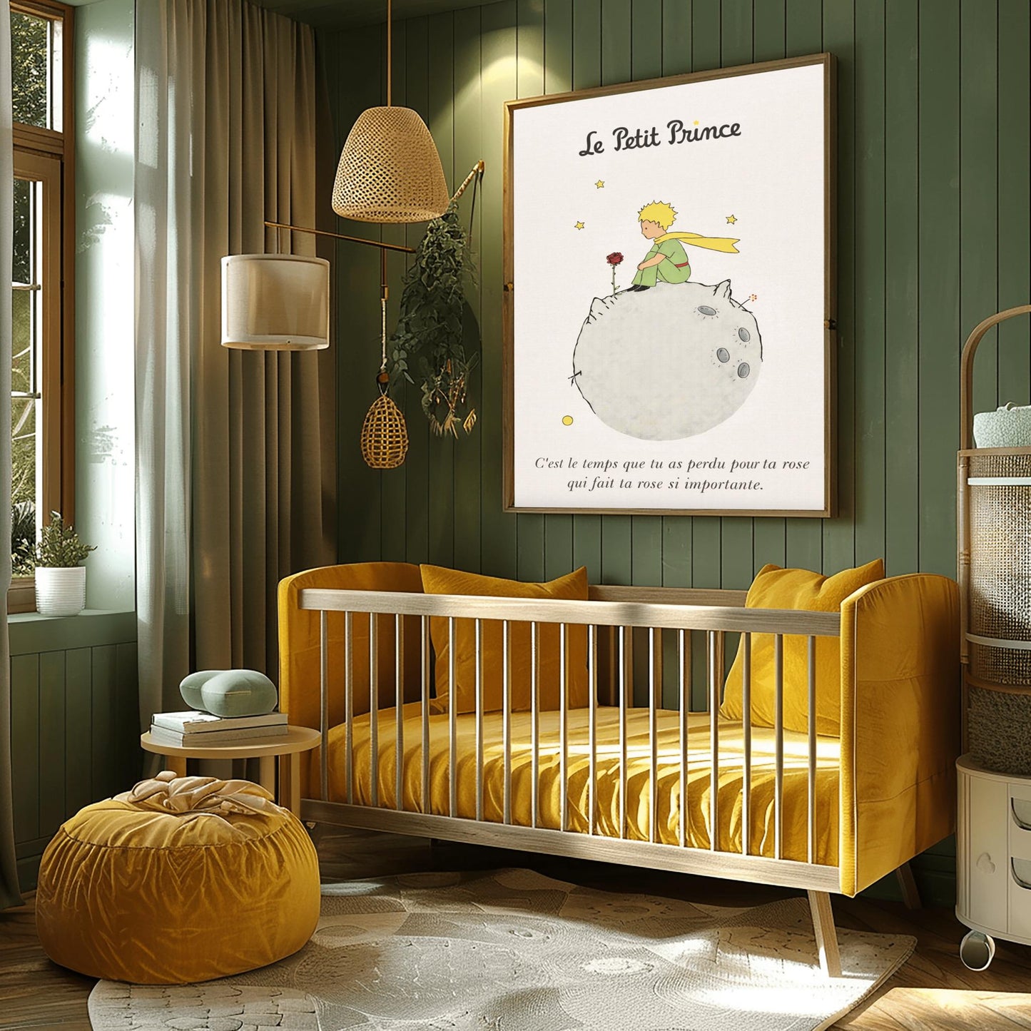 The Little Prince Le Petit Prince and the Rose Art Print - The Little Prince Rose Illustration