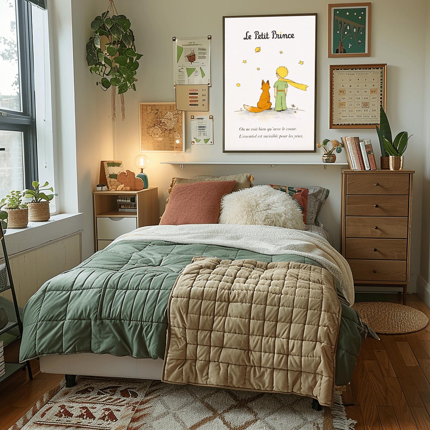 The Little Prince Le Petit Prince and Fox Art Print - The Little Prince Fox Illustration