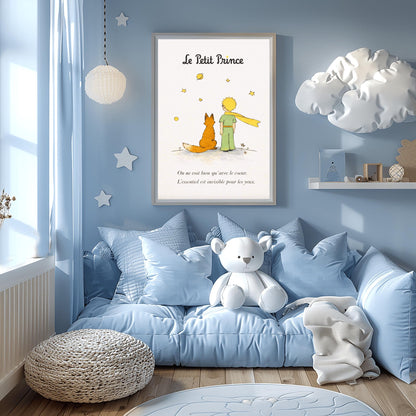 The Little Prince Le Petit Prince and Fox Art Print - The Little Prince Fox Illustration