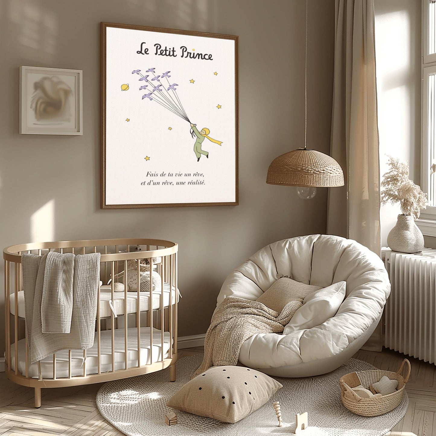 The Little Prince Le Petit Prince Bird Flight Art - The Little Prince Flying with Birds Poster