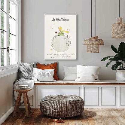 The Little Prince Le Petit Prince and the Rose Art Print - The Little Prince Rose Illustration