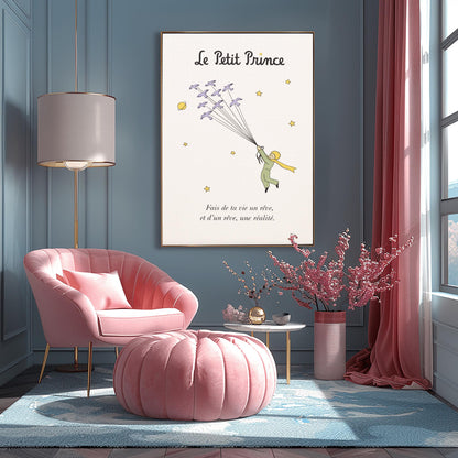 The Little Prince Le Petit Prince Bird Flight Art - The Little Prince Flying with Birds Poster