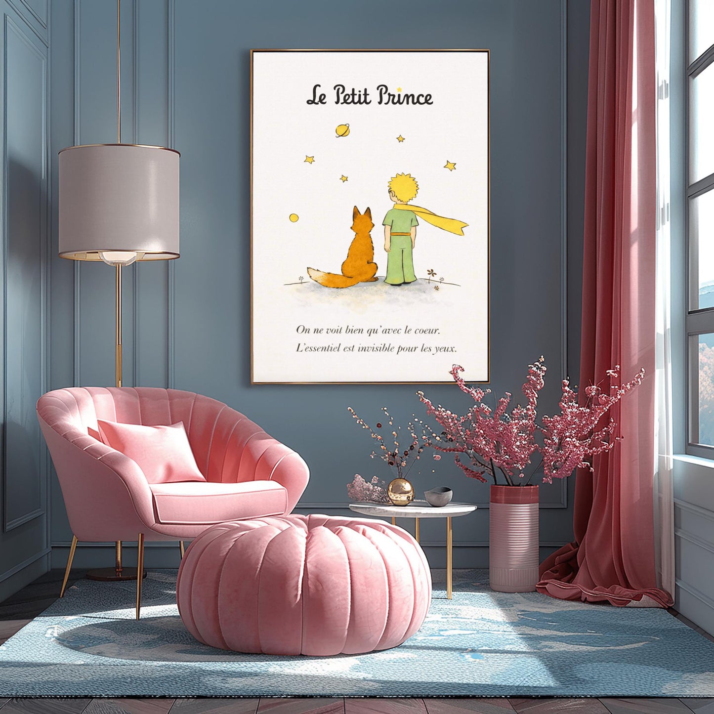 The Little Prince Le Petit Prince and Fox Art Print - The Little Prince Fox Illustration