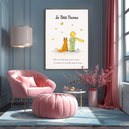 The Little Prince Le Petit Prince and Fox Art Print - The Little Prince Fox Illustration