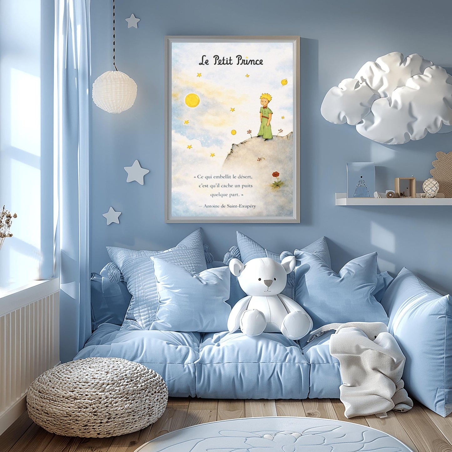 The Little Prince Art Print – Le Petit Prince Art Print - The Little Prince Vintage Poster - Antoine de Saint-Exupéry Illustration
