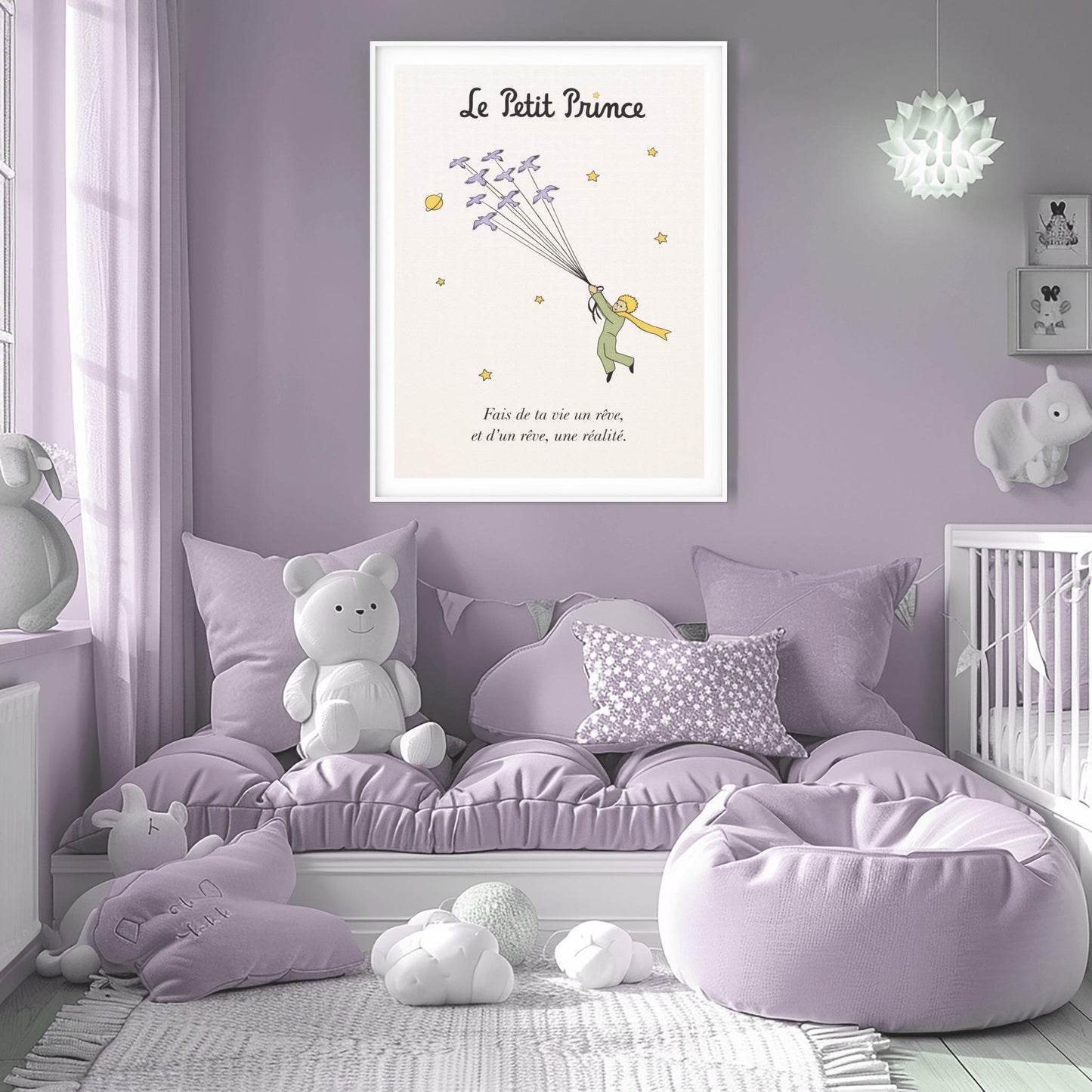 The Little Prince Le Petit Prince Bird Flight Art - The Little Prince Flying with Birds Poster