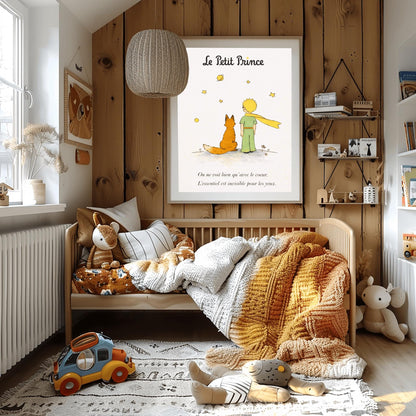 The Little Prince Le Petit Prince and Fox Art Print - The Little Prince Fox Illustration