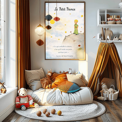 The Little Prince Art Print – Le Petit Prince Art Print - The Little Prince Vintage Poster - Antoine de Saint-Exupéry Illustration