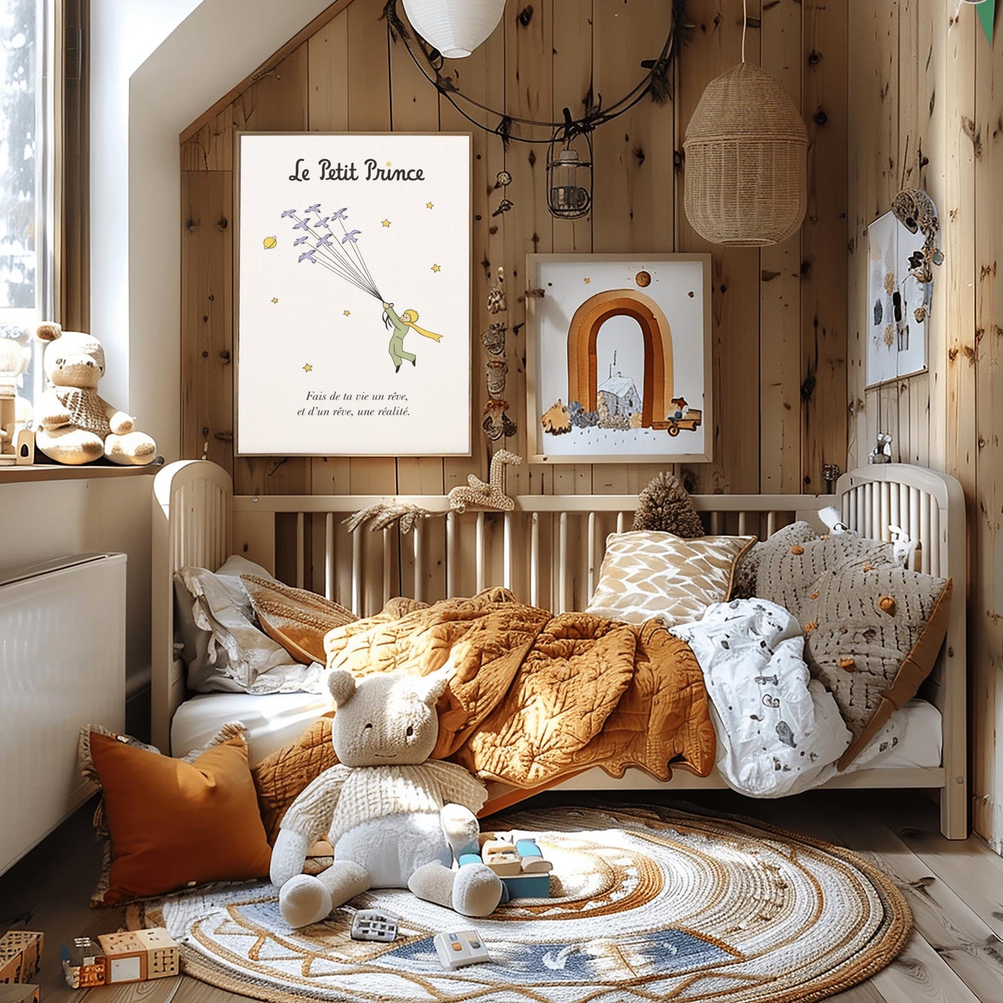 The Little Prince Le Petit Prince Bird Flight Art - The Little Prince Flying with Birds Poster