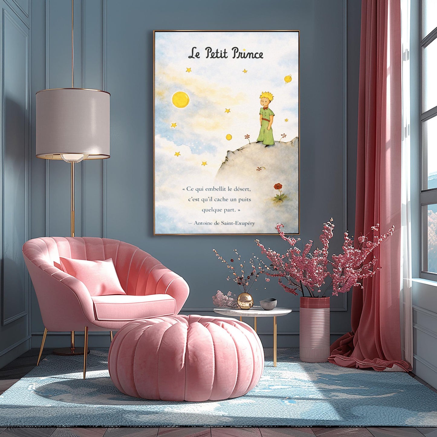 The Little Prince Art Print – Le Petit Prince Art Print - The Little Prince Vintage Poster - Antoine de Saint-Exupéry Illustration