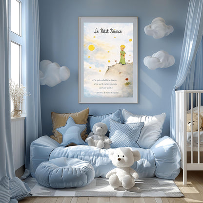 The Little Prince Art Print – Le Petit Prince Art Print - The Little Prince Vintage Poster - Antoine de Saint-Exupéry Illustration