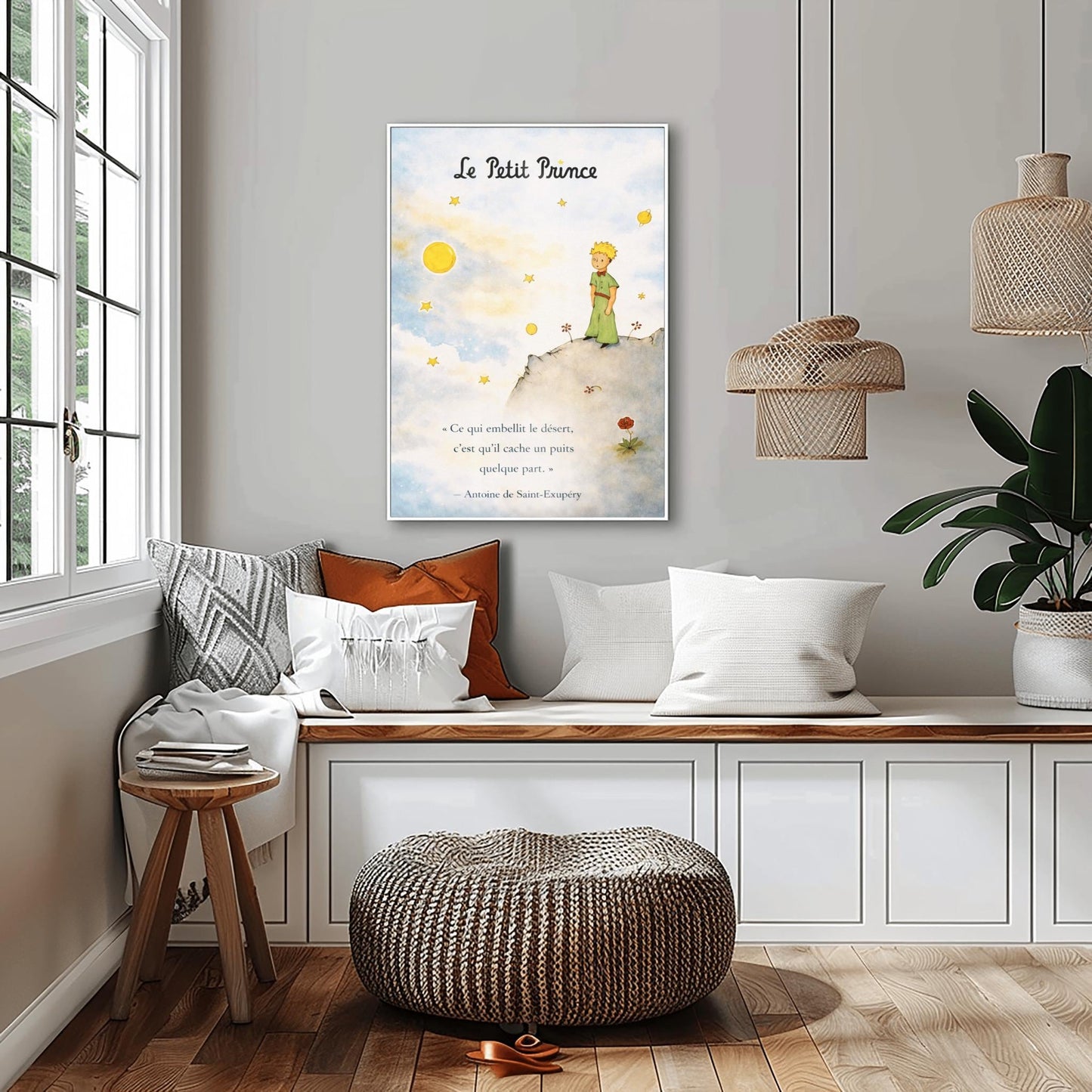 The Little Prince Art Print – Le Petit Prince Art Print - The Little Prince Vintage Poster - Antoine de Saint-Exupéry Illustration