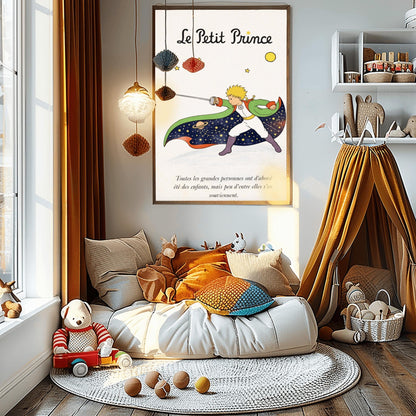 The Little Prince Le Petit Prince Sword & Galaxy Art Print - The Little Prince Fencing Poster