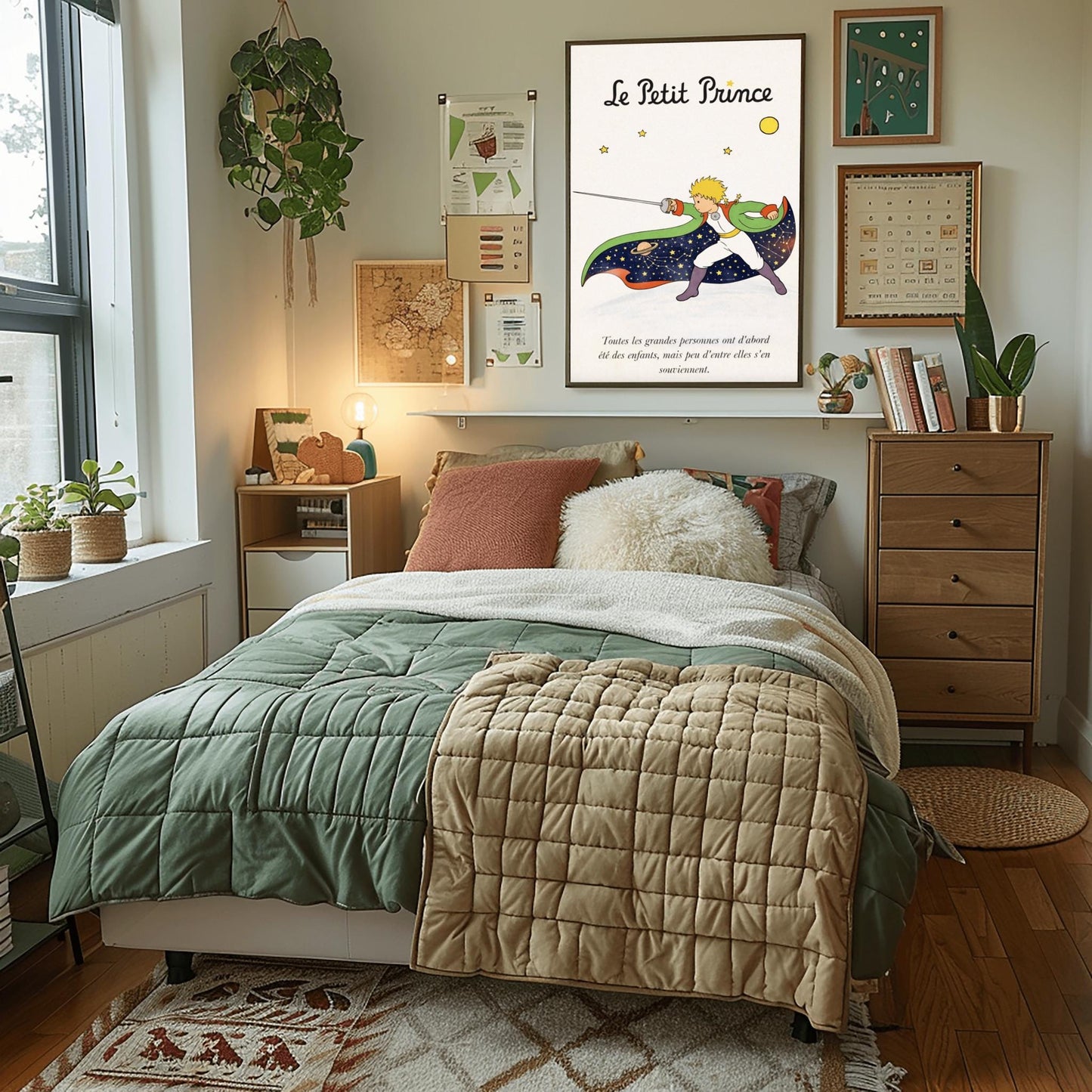 The Little Prince Le Petit Prince Sword & Galaxy Art Print - The Little Prince Fencing Poster