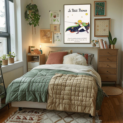 The Little Prince Le Petit Prince Sword & Galaxy Art Print - The Little Prince Fencing Poster