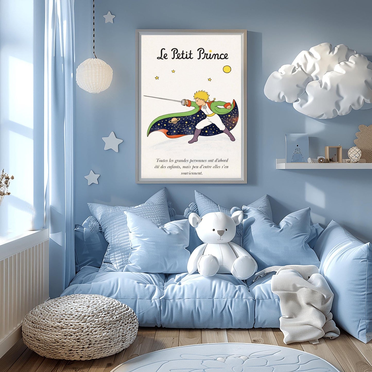 The Little Prince Le Petit Prince Sword & Galaxy Art Print - The Little Prince Fencing Poster