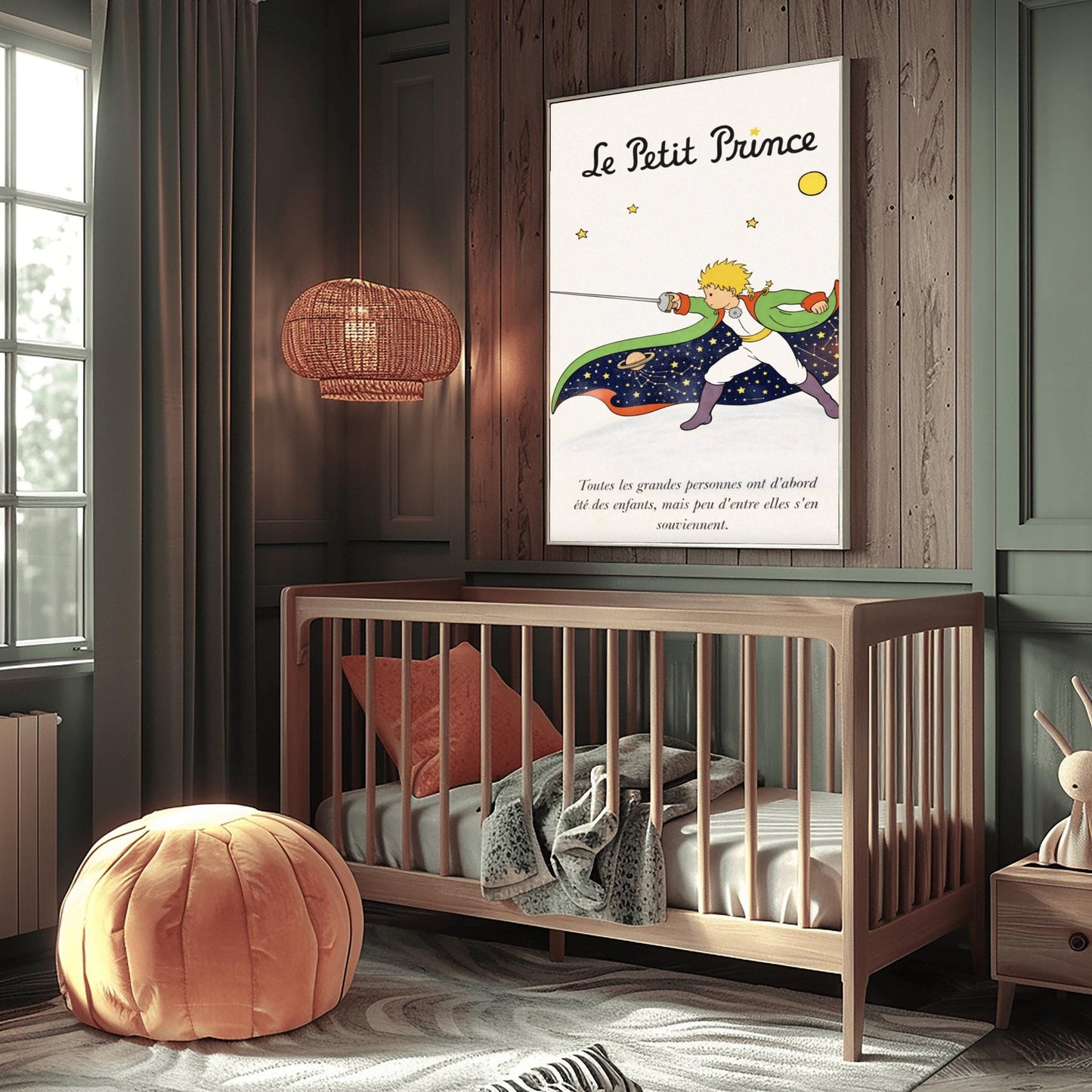 The Little Prince Le Petit Prince Sword & Galaxy Art Print - The Little Prince Fencing Poster