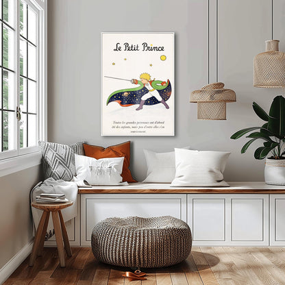 The Little Prince Le Petit Prince Sword & Galaxy Art Print - The Little Prince Fencing Poster