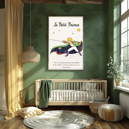 The Little Prince Le Petit Prince Sword & Galaxy Art Print - The Little Prince Fencing Poster