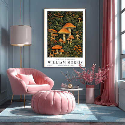 William Morris Mushroom Print - Vintage Botanical Arts & Crafts Poster